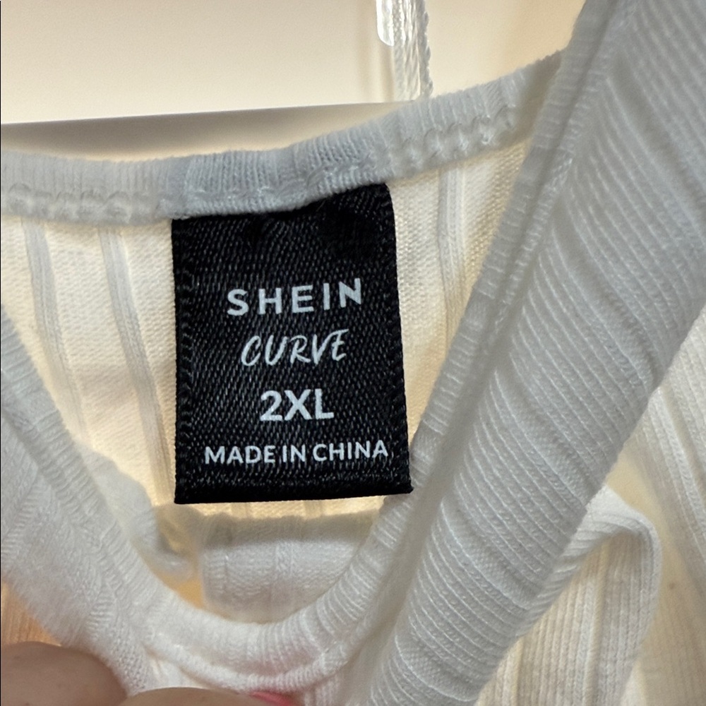 SHEIN White Ribbed Top - Picture 2 of 5